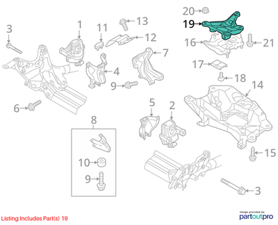 Audi 2011-2018 A6 Automatic Transmission Mount Bracket 4G0399115G