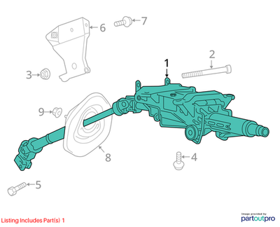 2012 Volkswagen Touareg Steering Column Used OEM 7P6419501DJ