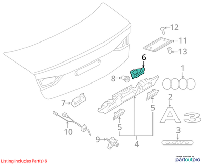 Audi 2014 Audi Q5 Bracket Handle Retainer 8E0827657H