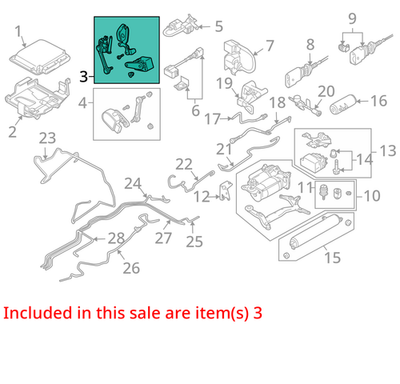 2007-2015 Volkswagen Touareg Front Left Suspension Ride Height Sensor 7L6616213