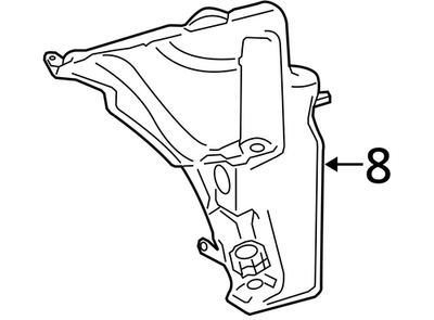 2013-2016 Audi A4 Washer Fluid Reservoir 8T0955453C