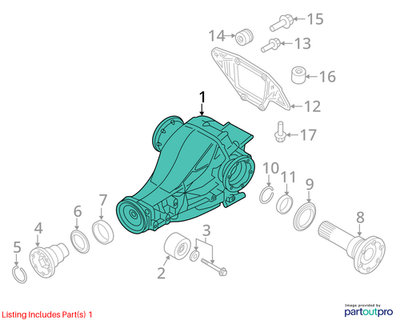 2013 Audi Q5 Rear Differential Used OEM 0BC500043M