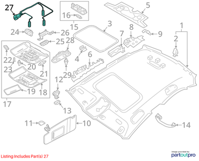 2012–2018 Audi A6 / A7 / A8 Bluetooth Microphone Used OEM 4H1035712