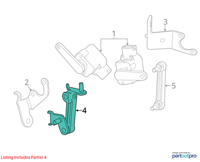 2011–2016 BMW Left Control Rod for Ride Height Level Sensor USED OEM 37146778264