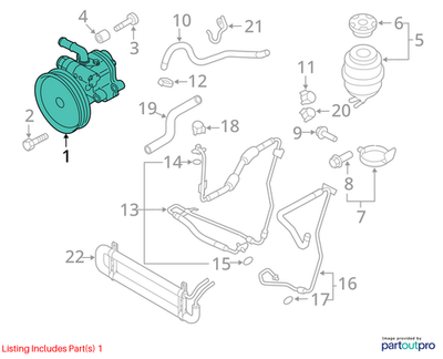Audi 2010-2012 A5 Power Steering Pump 8K0145153F