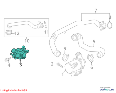 2012 BMW X6 Engine Coolant Thermostat Used OEM 11537601158