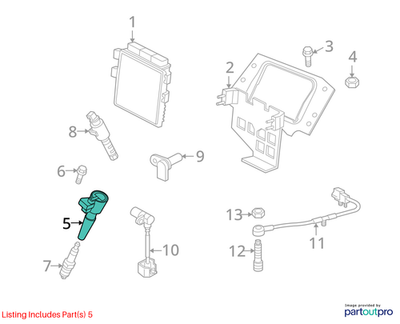 Jaguar 2010 Jaguar XJ Ignition Coil AJ810445