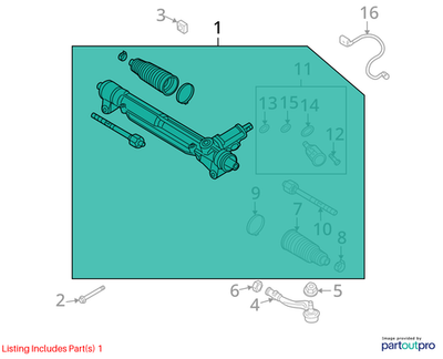 Audi 2008-2013 Audi A4 Rack And Pinion Assembly 8T1422066A