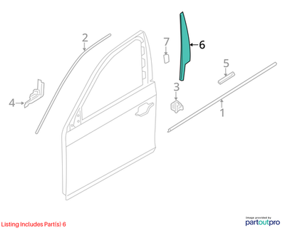 2013 BMW 520i F10 Front Left Door B-Pillar Applique Panel Used OEM 51335A50485