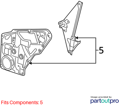 2009-2018 Volkswagen  Tiguan Window Regulator 5N0839461A