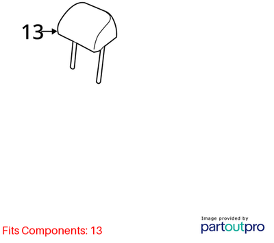 Volkswagen Rear Seat Center Headrest 7P6885900FGWT