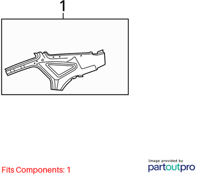 2012–2015 Audi A6 Inner Right Quarter Panel Used OEM 4G5809052