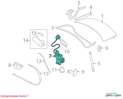 Jaguar 2000-2008 Jaguar S-Type Trunk Lid Latch XR830399