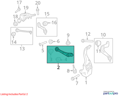 Audi 2009-2012 Audi A4 Suspension Control Arm 8K0407151D