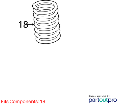 2012 Audi A4 Front Coil Spring Used OEM 8K0411105EA