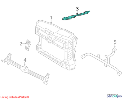 2012–2018 VW Jetta Radiator Support Panel Brace Upper-Left USED OEM 5C6805931
