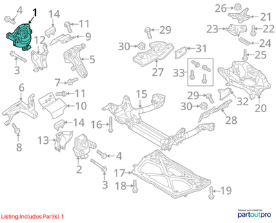Audi 2012-2018 Audi A6 Engine Mount 4G0199381LF