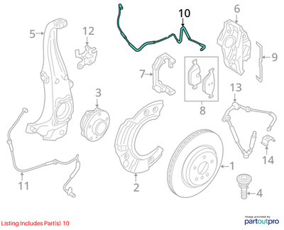 2011–2016 BMW 520i Front Left Brake Pad Wear Sensor USED OEM 34356791958