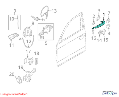 BMW Handle Bracket Left Prime Coated 51215A8E2A3