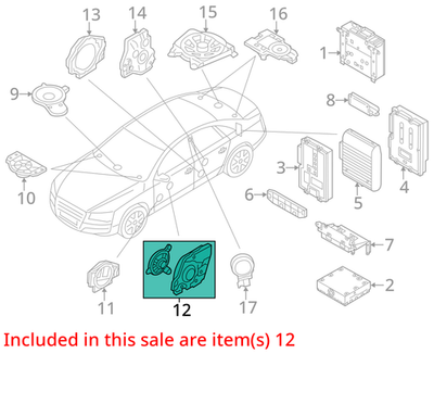 2011-2018 Audi S7 Front Upper Speaker w/Bang & Olufsen Audio 4H0035306