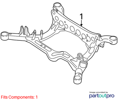 Audi 2009-2017 Q5 Suspension Subframe Crossmember 8R0505235N