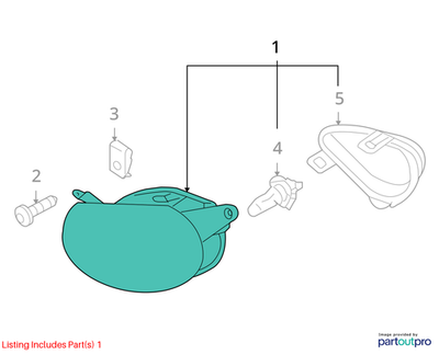 Audi 2006-2009 Audi A3 Fog Light Assembly 8P0941699A