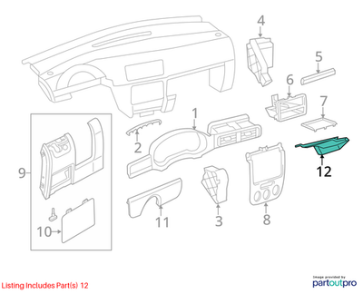 2011–2018 VW Jetta Lower Instrument Panel Cover Used OEM 5C7815159B