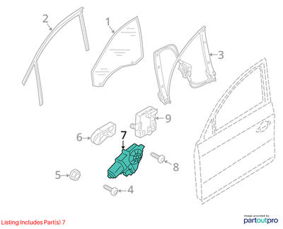 Audi A4 Power Window Motor 2.0L TFSI Automatic 8T0959801A