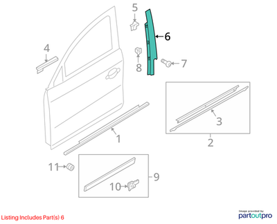 Audi 09-25 Q5 Door Applique 8R0837901P5FQ