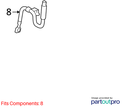 2010 Chevrolet Cruze Left Front Brake Hose Used OEM 13399770