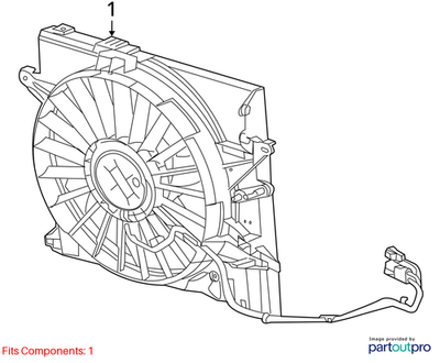 2009-2010 Jaguar XF Cooling Fan Assembly C2P16825