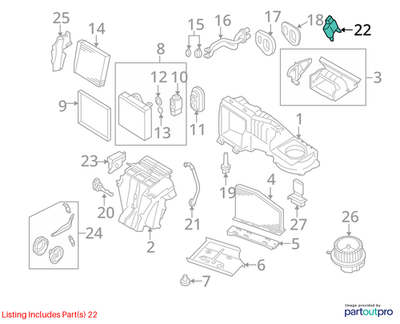 Volkswagen 09-17 CC HVAC Air Adjustment Control Motor 3C0907511S
