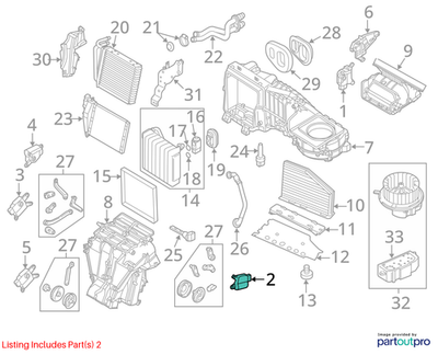 Volkswagen Hvac Blend Door Actuator 561907511B