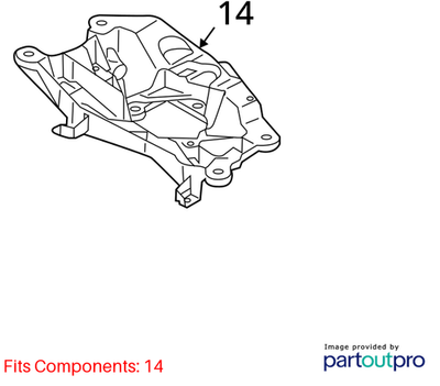 Audi 2012-2018 Audi A6 Transmission Crossmember 4G0399263AC