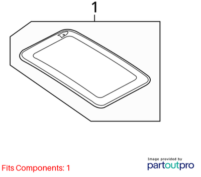 Audi 2007-2016 Audi A4 Sunroof Glass 8K5877071A
