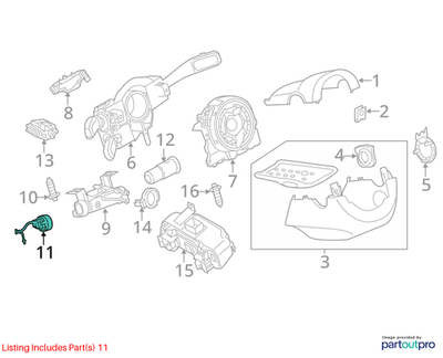 Volkswagen 2010-2022 Volkswagen Tiguan Ignition Switch 1K0905849