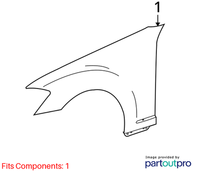 Mercedes-Benz 07-13 S550 Fender Front Left 2218800118
