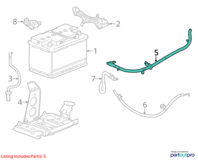 2018 Cadillac CTS Battery Positive Cable Extension Used OEM 23342259
