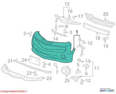 2011 Chevrolet Camaro Front Bumper Cover Used OEM 22997718
