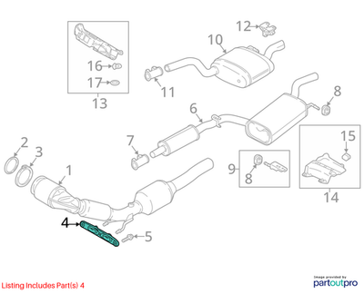 2011–2015 VW Jetta Downpipe Hanger Bracket Used OEM 1K0253144BD