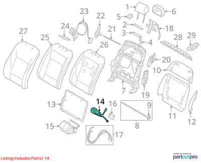 2012 BMW X6 Lumbar Support Pump Used OEM 52107242080
