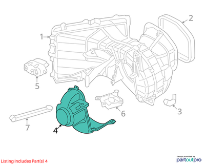 Audi 2007-2010 Q7 Hvac Blower Motor Assembly 7L0820021Q