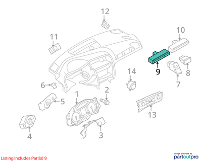 Audi A4 Stability Control Switch TFSI 8K1959673FV10
