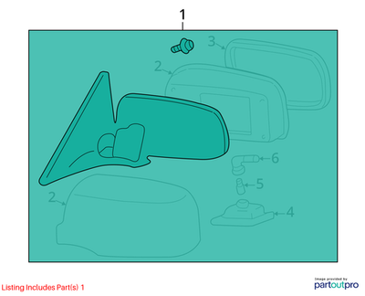 2002 Lexus LS430 Right Side Mirror Assembly Used OEM 8791050462A0