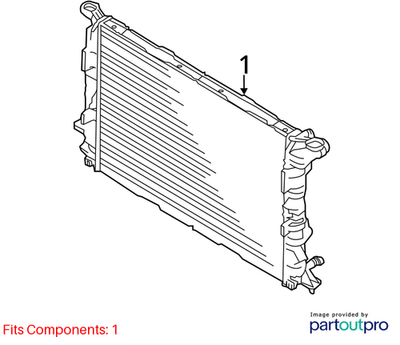 2012 Audi Q5 Engine Cooling Radiator Used OEM 8K0121251AL