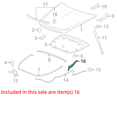 2010-2014 Cadillac CTS Air Inlet Grille Side Seal 25900731