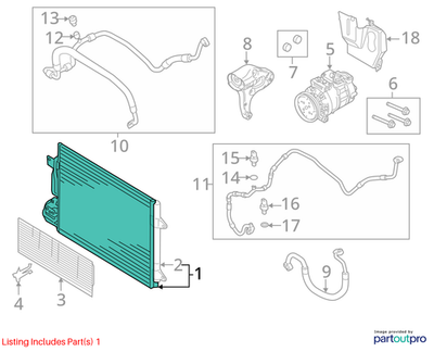 Volkswagen 2012-2019 Volkswagen Beetle A/C Condenser 5C0816411