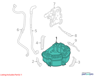 Volkswagen 2007-2016 Volkswagen Eos Vapor Canister 1K0201797B