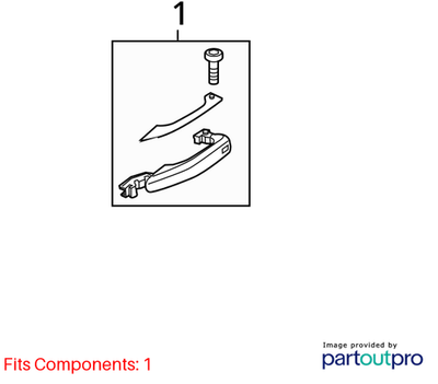 Audi 2016-2018 Audi A7 Exterior Door Handle 4H0837205GRU