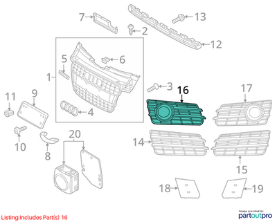 2013-2015 Audi S7 Grille 4G8807682C9B9